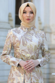 Evening Dress - Vizon Hijab Dress 7303V - Thumbnail