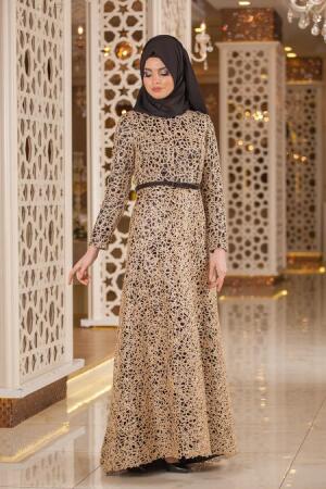 Evening Dresses - Black Hijab Dress 2226S - 1