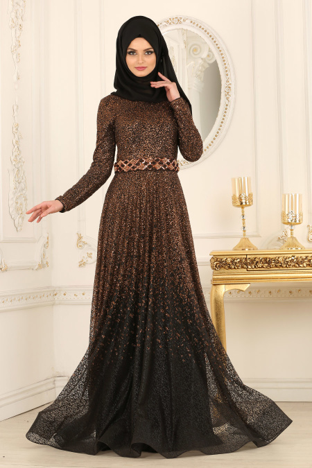 Evening Dresses - Black Hijab Dress 4581S