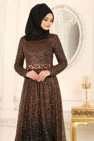 Evening Dresses - Black Hijab Dress 4581S - Thumbnail