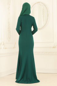 Evening Dresses - Green Hijab Dress 20020Y - Thumbnail