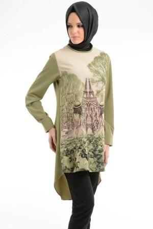 Evening Dresses - Green Hijab Dress 2211Y - Thumbnail