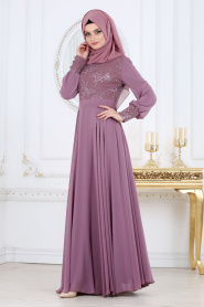 Evening Dresses - Lila Hijab Dress 2301LILA - Thumbnail