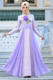 Evening Dresses - Lila Hijab Dress 2430LILA - Thumbnail