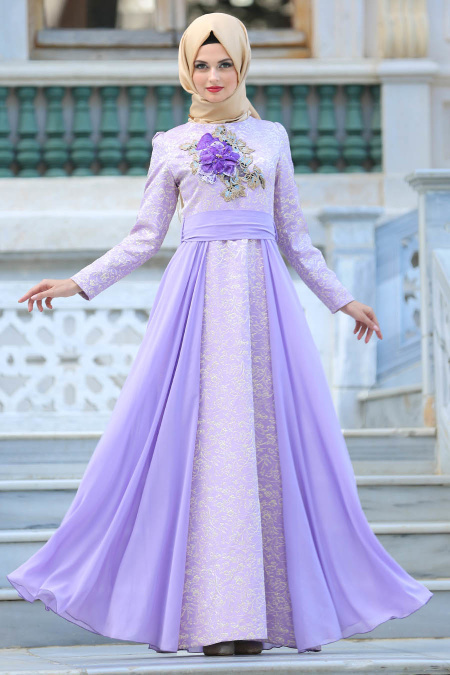 Evening Dresses - Lila Hijab Dress 2430LILA
