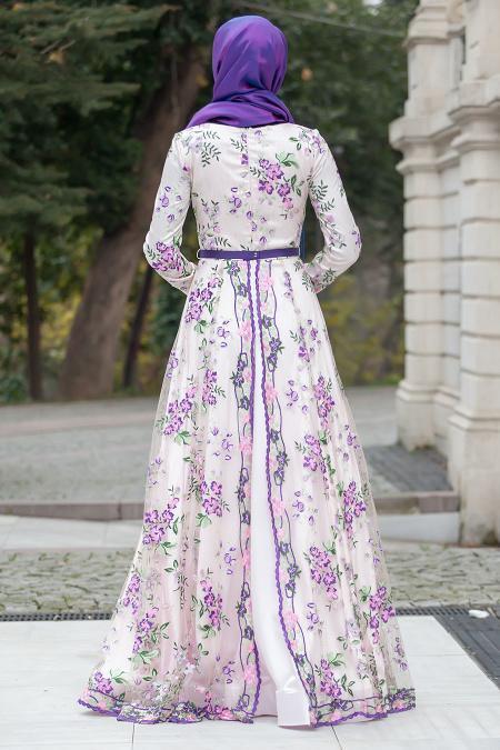 Evening Dresses - Lila Hijab Dress 4224LILA - 4