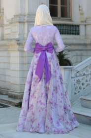 Evening Dresses - Lila Hijab Dress 4229LILA - Thumbnail