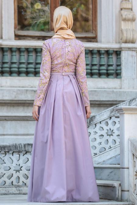 Evening Dresses - Lila Hijab Dress 4258LILA - 3