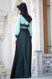 Evening Dresses - Mint Hijab Dress 2076MINT - Thumbnail