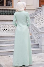 Evening Dresses - Mint Hijab Dress 2225MINT - Thumbnail