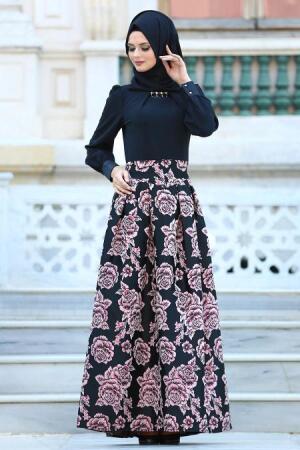 Evening Dresses - Pink Hijab Dress 20990P - 1