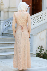 Evening Dresses - Powder Pink Evening Dress 7548PD - Thumbnail