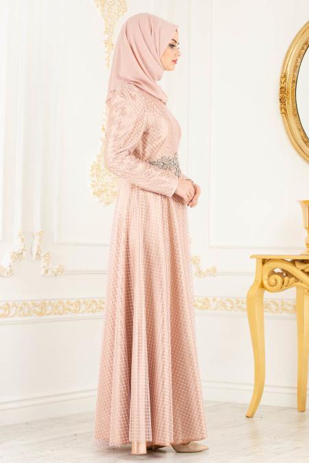 Evening Dresses - Powder Pink Evening Dresses 3036PD - 2