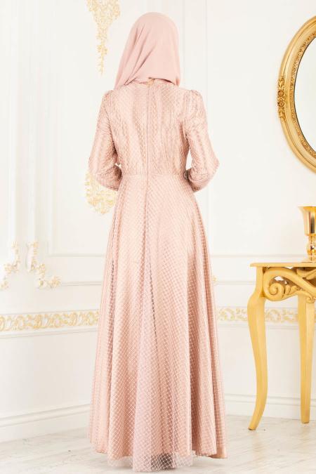 Evening Dresses - Powder Pink Evening Dresses 3036PD - 3