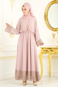 Evening Dresses - Powder Pink Evening Dresses 37581PD - Thumbnail