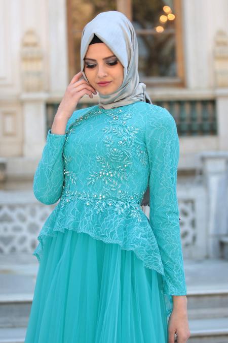 Evening Dresses - Turquaz Hijab Dress 4042TR - 2