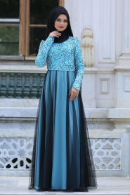 Evening Dresses - Turquaz Hijab Dress 7583TR - Thumbnail