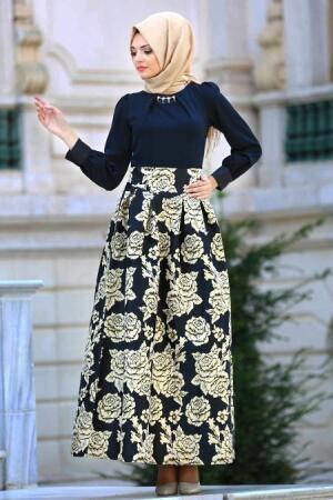 Evening Dresses - Yellow Hijab Dress 20990SR - 2