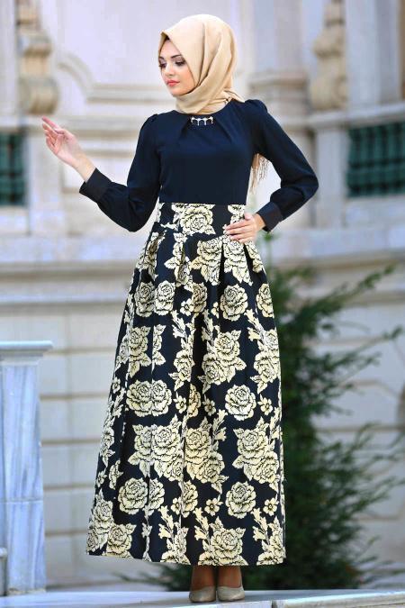 Evening Dresses - Yellow Hijab Dress 20990SR - 2