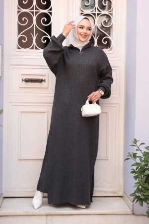 Fitilli Antrasit Triko Tesettür İkili Takım 17207ANT - 2