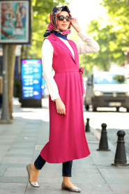 Fuchsia Hijab Velvet 4969F - Thumbnail