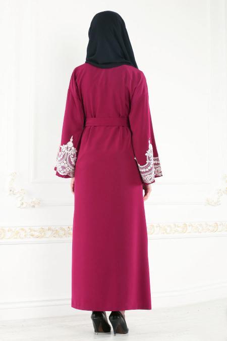 Fuchsia - Nayla Collection - Abaya Décontracté 4756F - 3