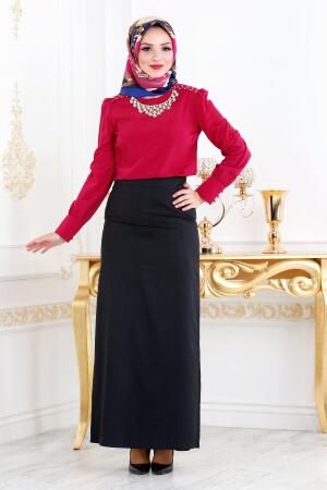 Fuchsia- Nayla Collection - Hijab Chemisier 6145F - 1