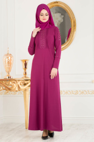 Fuchsia - Nayla Collection - Robe Hijab 10110F - Thumbnail