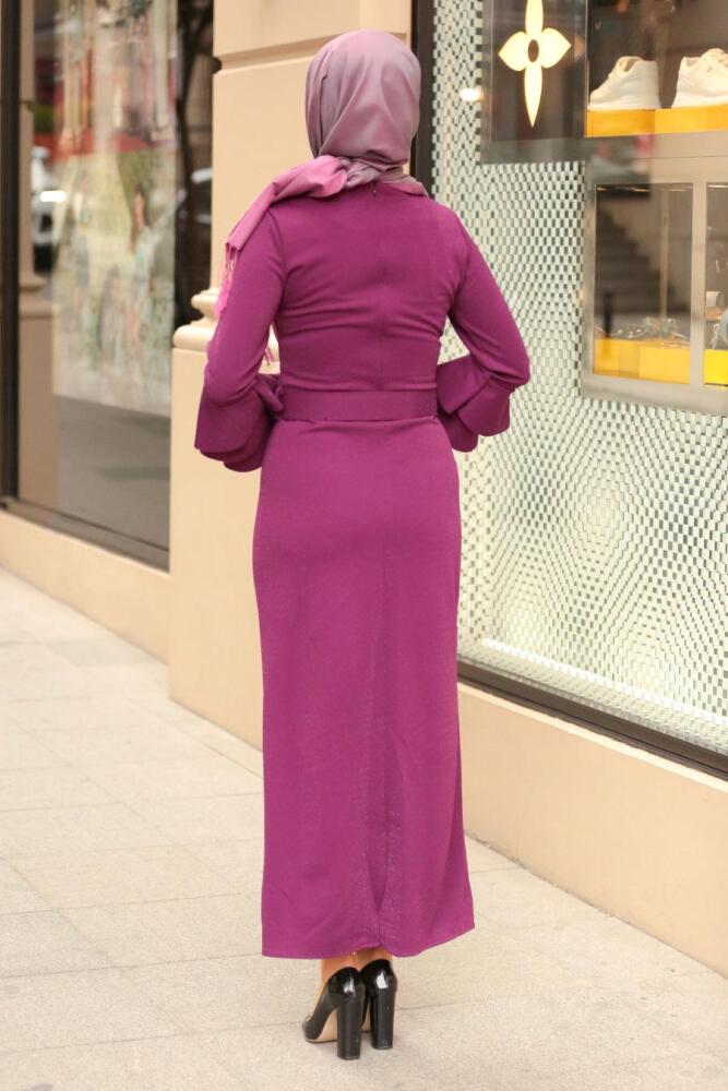 Fuchsia - Nayla Collection - Robe Hijab 4029F - 2