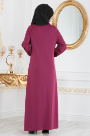 Fuchsia - Nayla Collection - Robe Hijab 51421F - Thumbnail