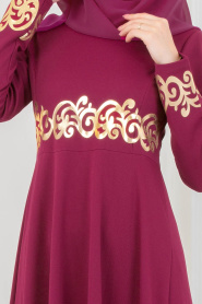 Fuchsia- Nayla Collection - Robe Hijab 79550F - Thumbnail
