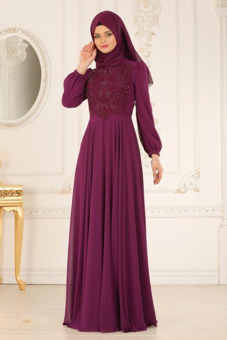 Fuchsia - Nayla Collection - Robes de Soirée 3839F - 2