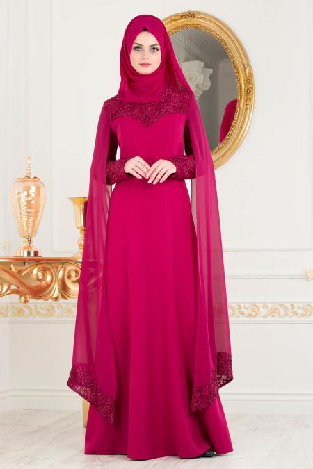 Fuchsia - Nayla Collection - Robes de Soirée 4045F - 2