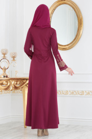 Fuchsia - Nayla Collection - Robes Hijab 8183F - Thumbnail