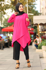 Fuchsia - Nayla Collection - Tunique Hijab 2227F - Thumbnail