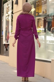 Fuchsia - Neva Style - Robe Hijab - 4278F - Thumbnail