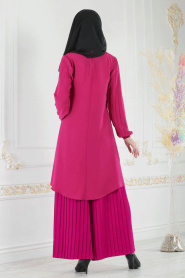 Fuchsia - New Kenza - Combination Hijab 5061F - Thumbnail