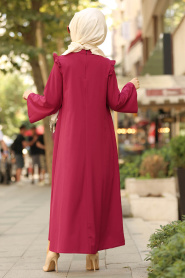Fuchsia - New Kenza - Robe Hijab 3161F - Thumbnail