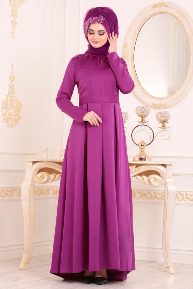 Fuchsia - Puane - Robes de Soirée 8071F - 2