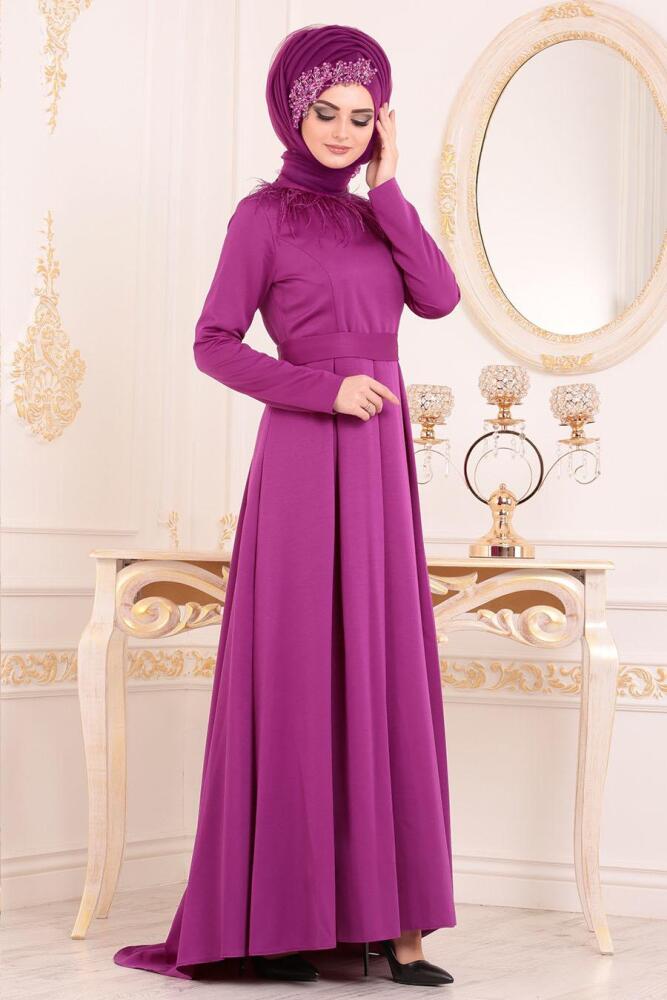 Fuchsia - Puane - Robes de Soirée 8071F - 3