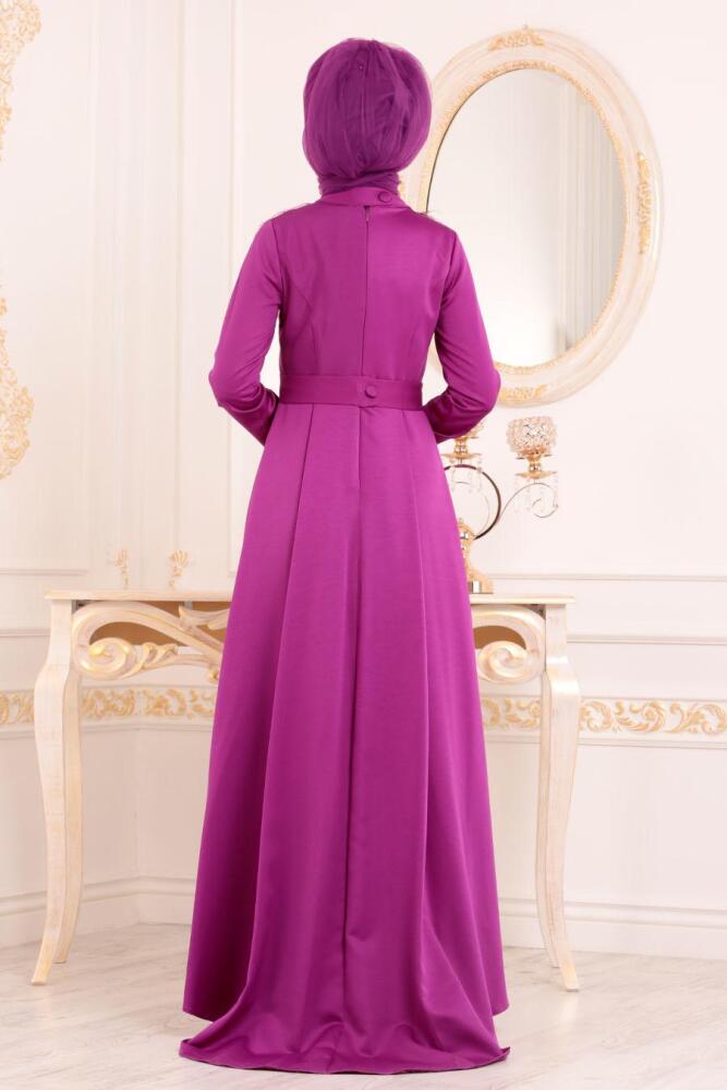 Fuchsia - Puane - Robes de Soirée 8071F - 4