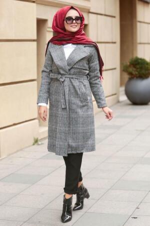 Fumé - Nayla Collection - Manteau Hijab 14069FU - 1