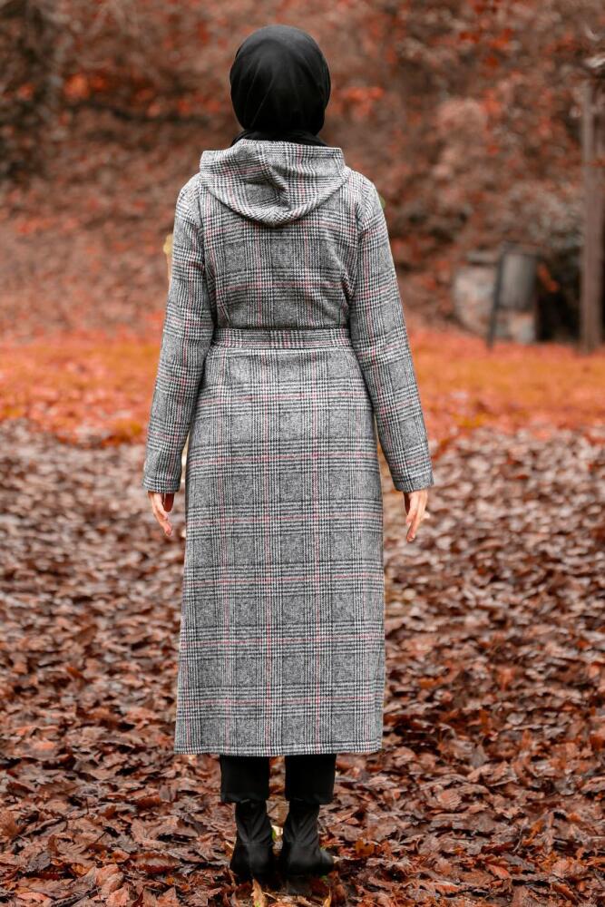 Fumé - Nayla Collection - Manteau Hijab 4427FU - 2