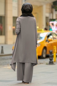 Fumé - New Kenza - combination hijab 51131FU - Thumbnail