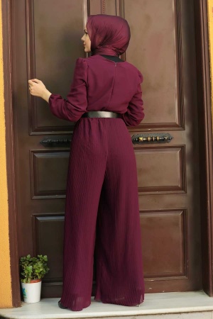 Fushia Hijab Overalls 2897F - 2