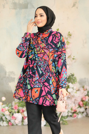 Fushia Modest Top 20402F - 1