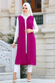Fuchsia Hijab Vest 4983F - Thumbnail