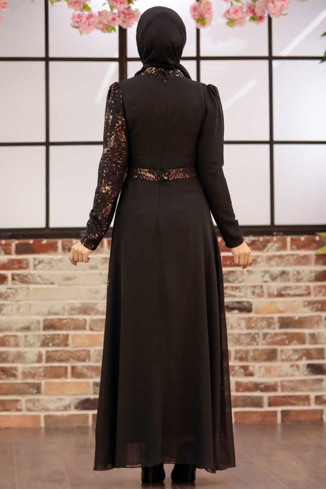 Neva Style - Luxorious Gold Islamic Prom Dress 3243GOLD - 4