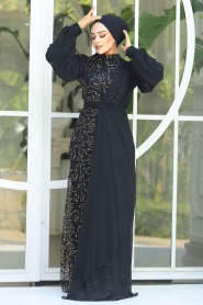 Neva Style - Elegant Gold Islamic Clothing Prom Dress 5516GOLD - Thumbnail