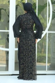 Neva Style - Elegant Gold Islamic Clothing Prom Dress 5516GOLD - Thumbnail